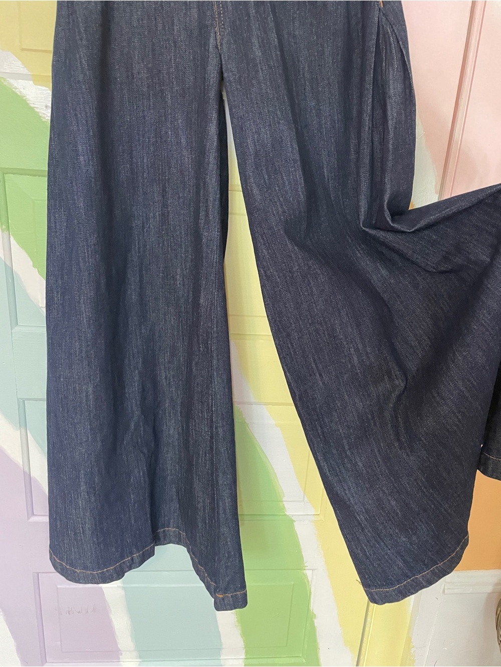 Anthropologie Pilcro Dramazzo Ultra Wide-Leg Jeans Palazzo Denim Sz 25 🧡🎀 - Picture 6 of 15